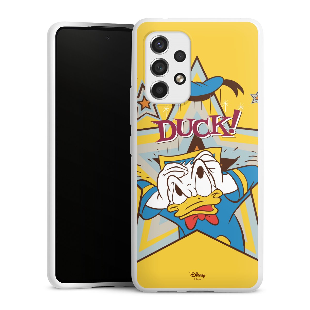 Galaxy A53 5G Handy Silikon Hülle Case weiß Handyhülle Official Licensed Product Donald Duck Disney Silikon Case