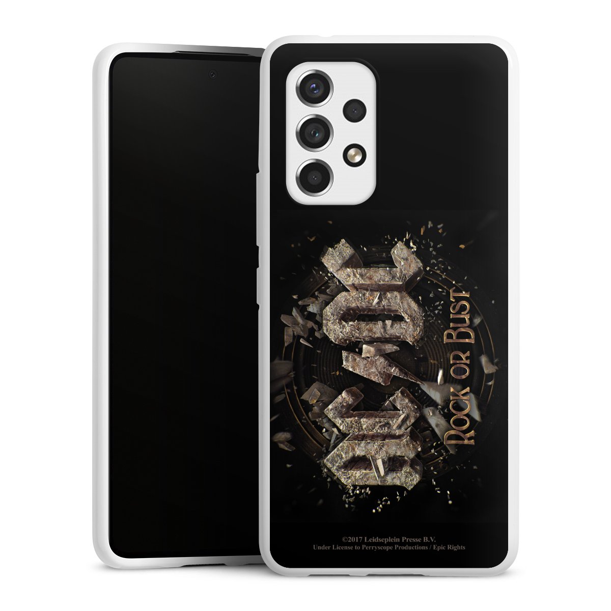 Galaxy A53 5G Handy Silikon Hülle Case weiß Handyhülle Acdc Official Licensed Product Rock Or Bust Silikon Case