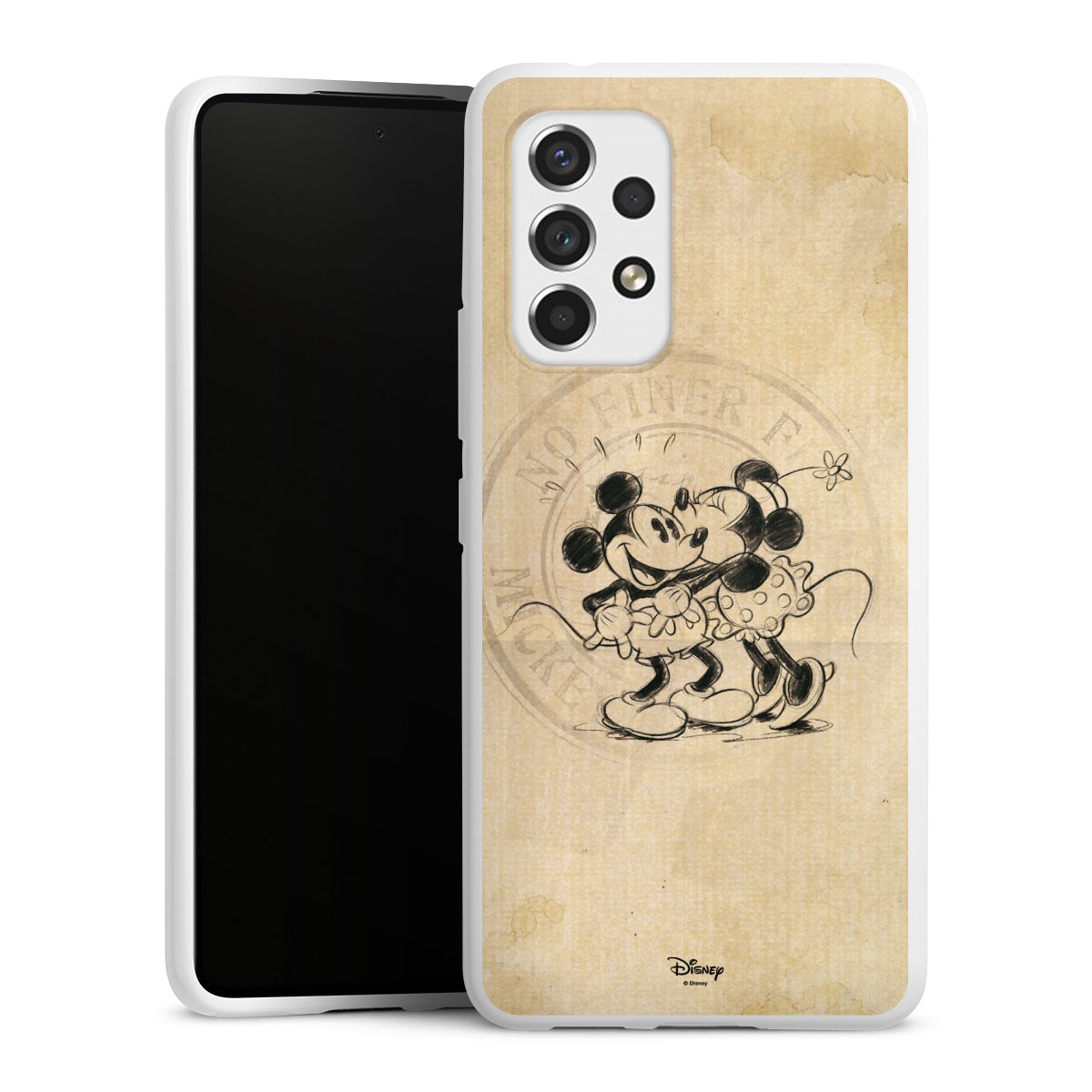 Galaxy A53 5G Handy Silikon Hülle Case weiß Handyhülle Mickey Mouse Vintage Minnie Mouse Silikon Case