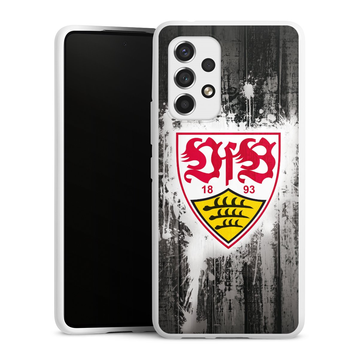 Galaxy A53 5G Handy Silikon Hülle Case weiß Handyhülle Vfb Stuttgart Official Licensed Product Silikon Case