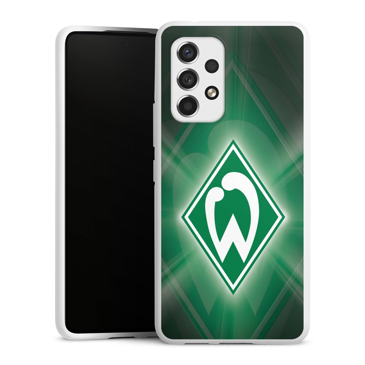 Galaxy A53 5G Handy Silikon Hülle Case weiß Handyhülle Sv Werder Bremen Official Licensed Product Coat Of Arms Silikon Case