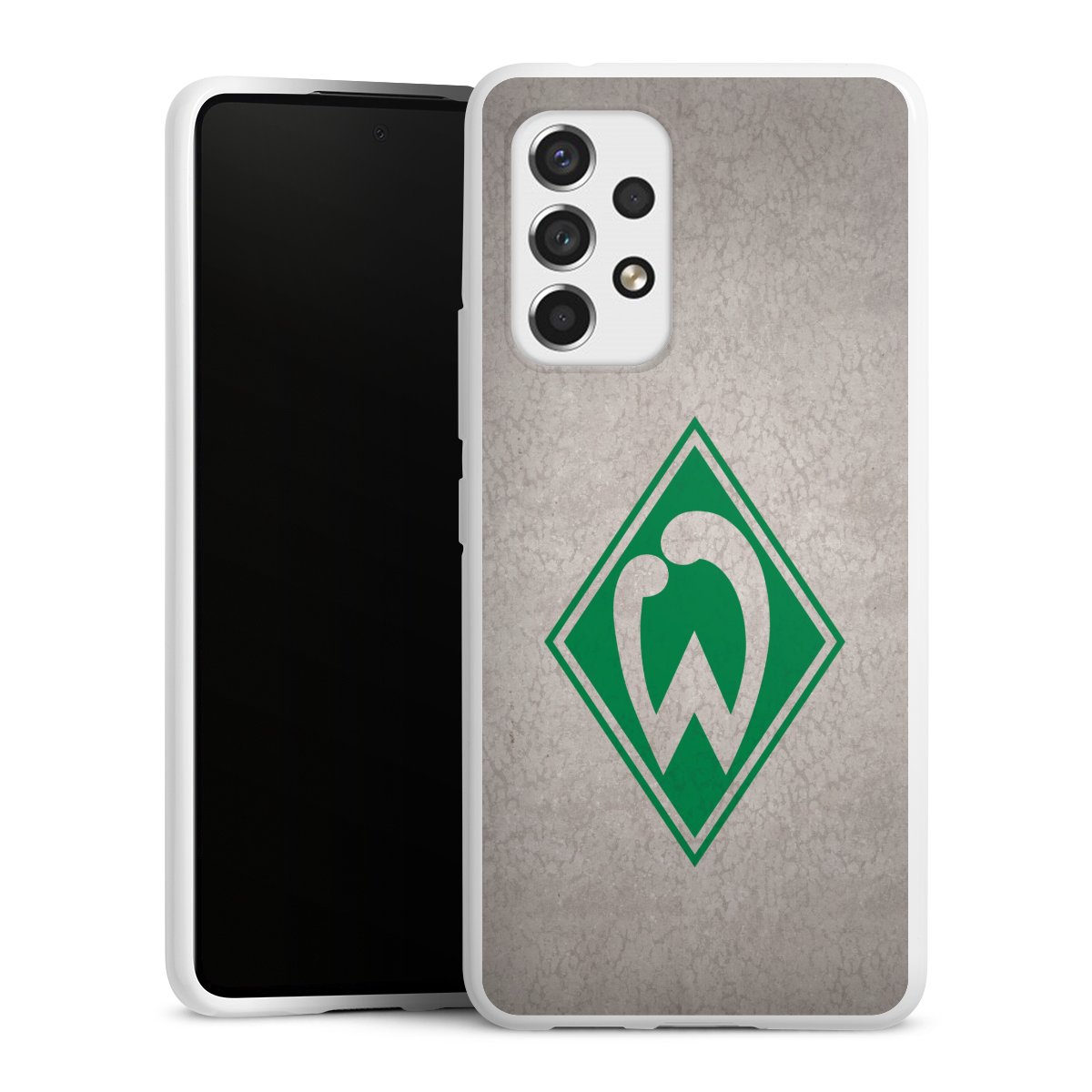 Galaxy A53 5G Handy Silikon Hülle Case weiß Handyhülle Sv Werder Bremen Concrete Official Licensed Product Silikon Case