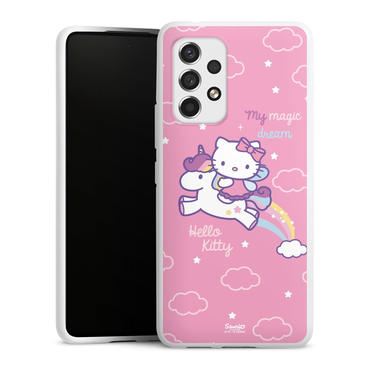 Galaxy A53 5G Handy Silikon Hülle Case weiß Handyhülle Einhorn Official Licensed Product Hello Kitty Silikon Case