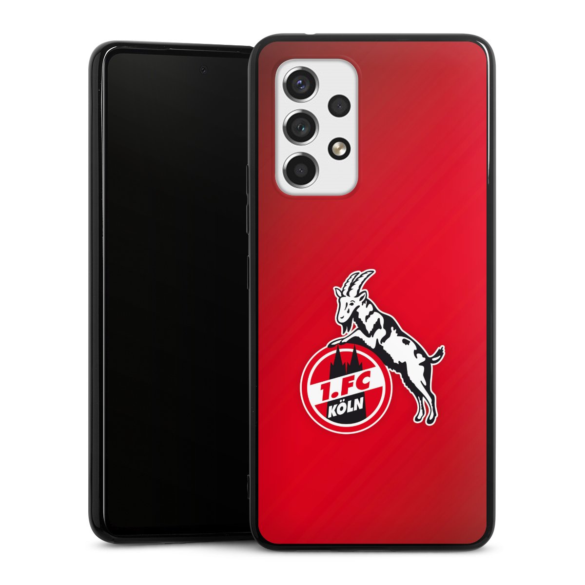 Galaxy A53 5G Handy Silikon Hülle Case schwarz Handyhülle Official Licensed Product Effzeh 1. Fc Köln