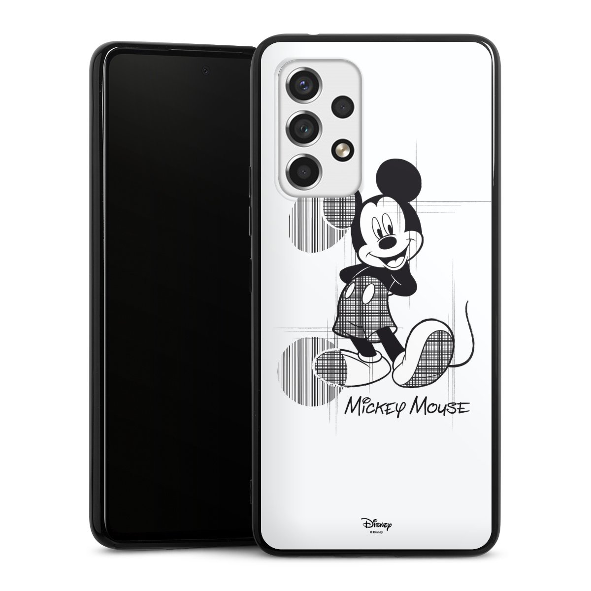 Galaxy A53 5G Handy Silikon Hülle Case schwarz Handyhülle Disney Official Licensed Product Mickey Mouse