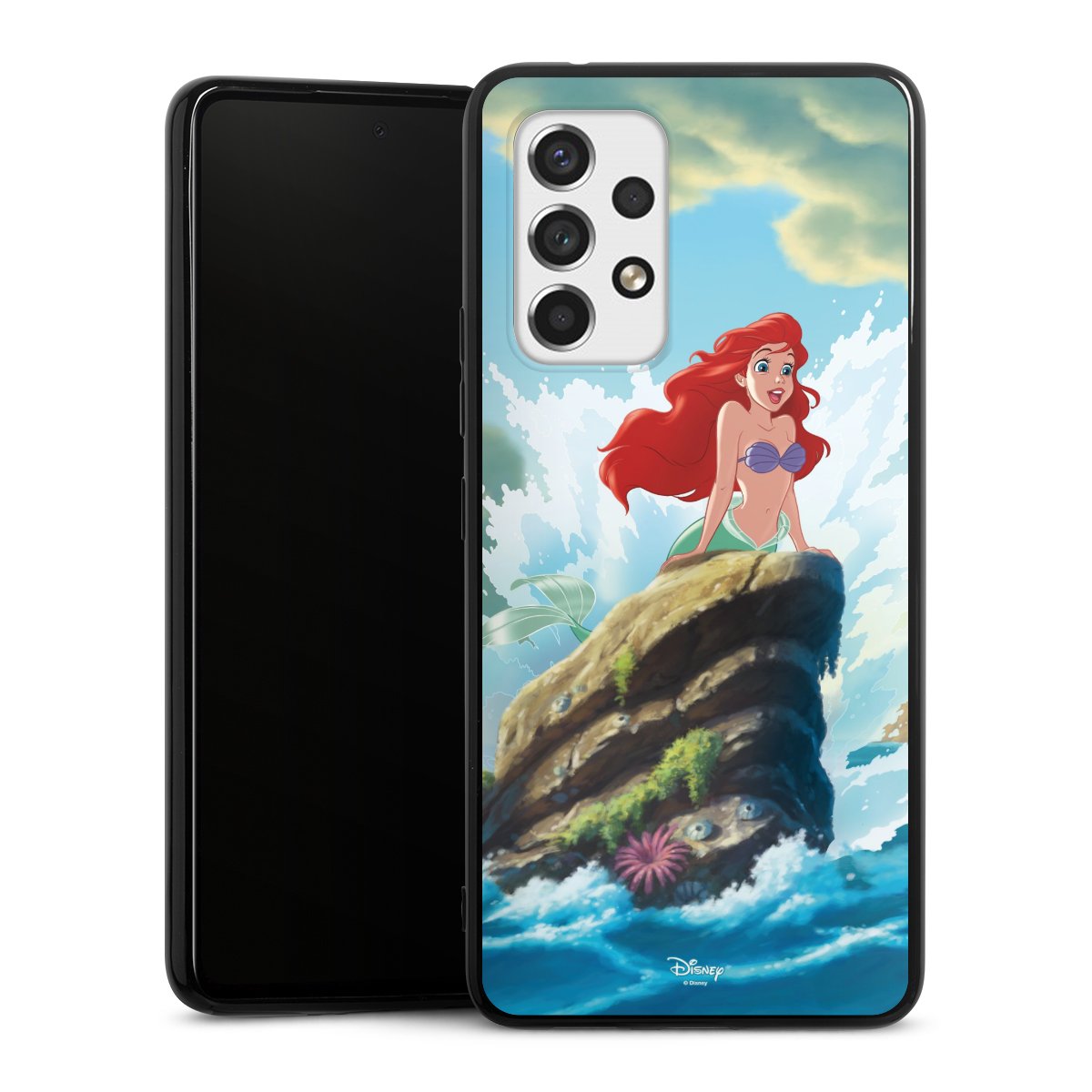 Galaxy A53 5G Handy Silikon Hülle Case schwarz Handyhülle Mermaid Arielle Die Meerjungfrau Official Licensed Product