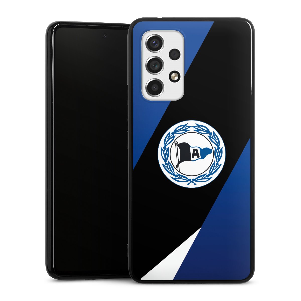 Galaxy A53 5G Handy Silikon Hülle Case schwarz Handyhülle Official Licensed Product Arminia Bielefeld Dsc