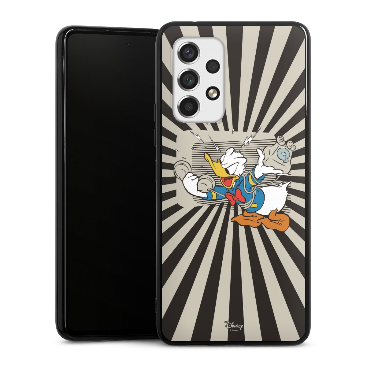 Galaxy A53 5G Handy Silikon Hülle Case schwarz Handyhülle Donald Duck Disney Official Licensed Product