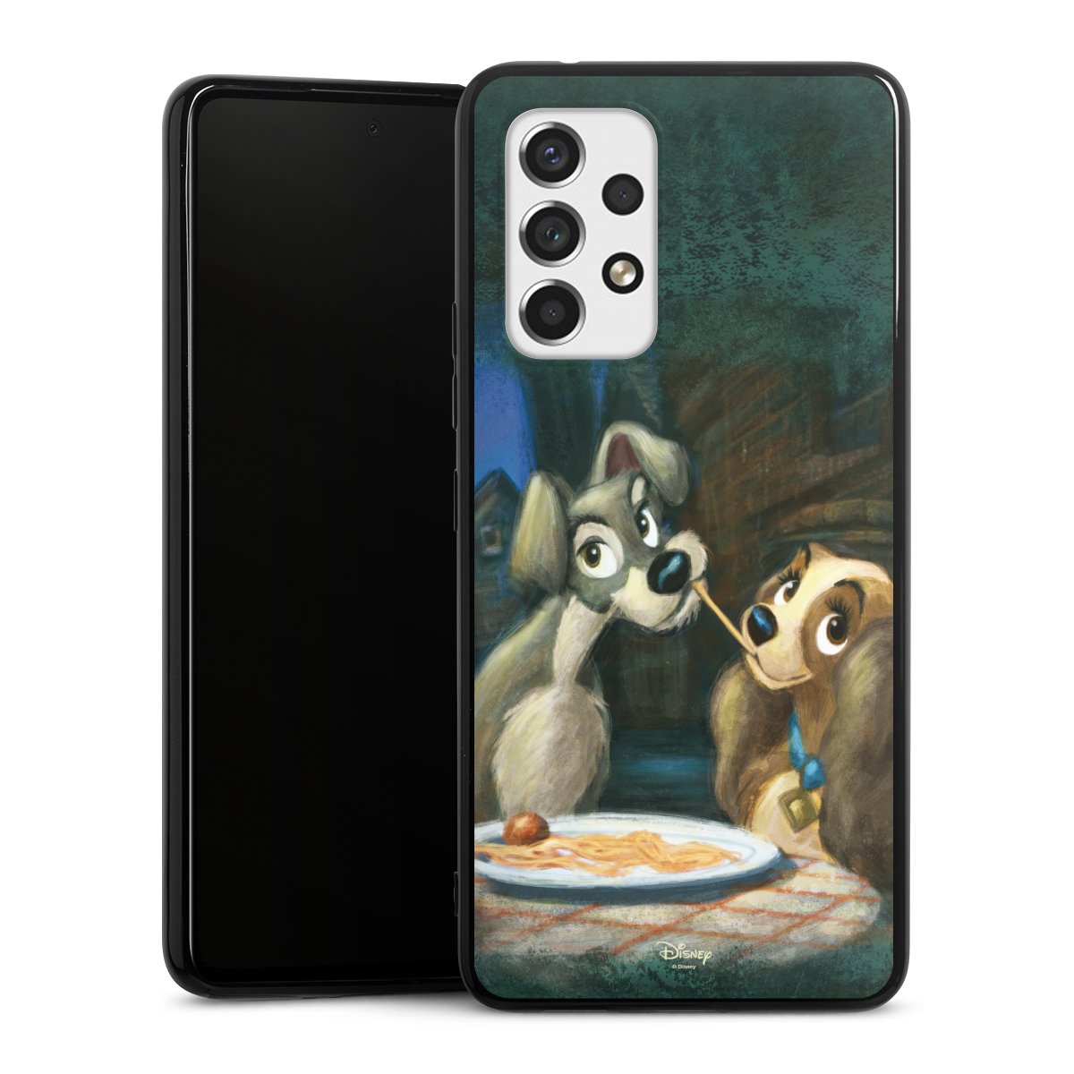 Galaxy A53 5G Handy Silikon Hülle Case schwarz Handyhülle Lady And The Tramp Official Licensed Product Disney