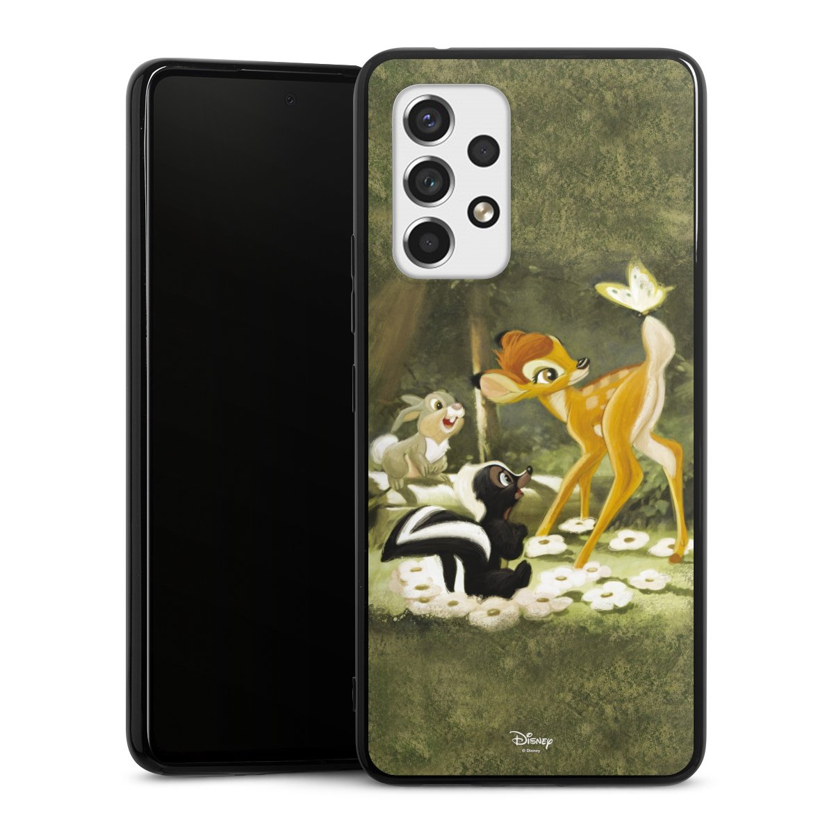 Galaxy A53 5G Handy Silikon Hülle Case schwarz Handyhülle Disney Official Licensed Product Bambi