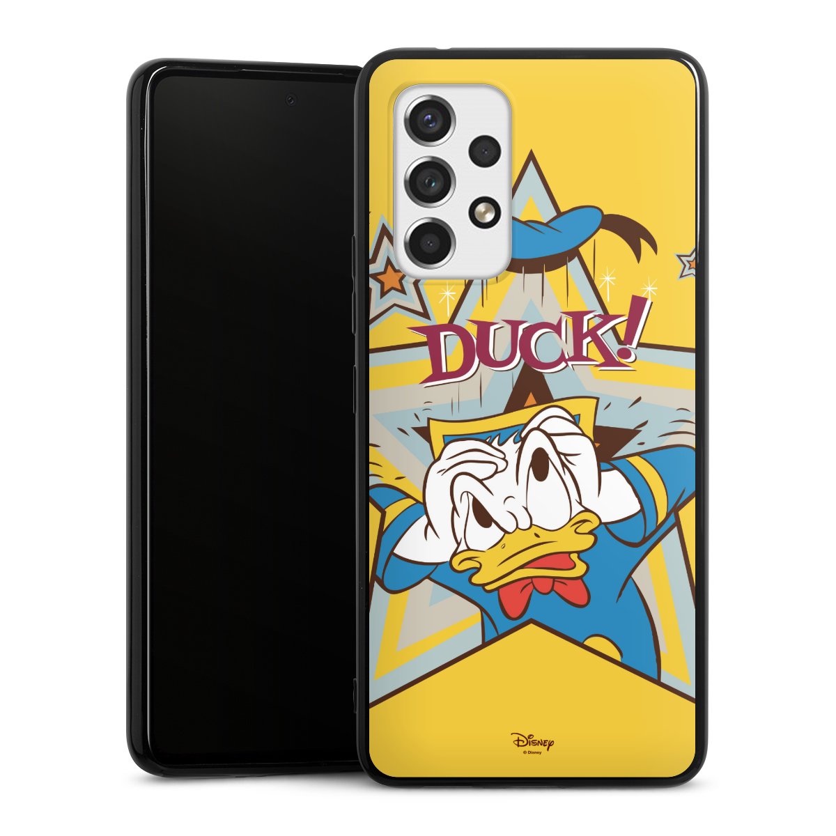 Galaxy A53 5G Handy Silikon Hülle Case schwarz Handyhülle Official Licensed Product Donald Duck Disney