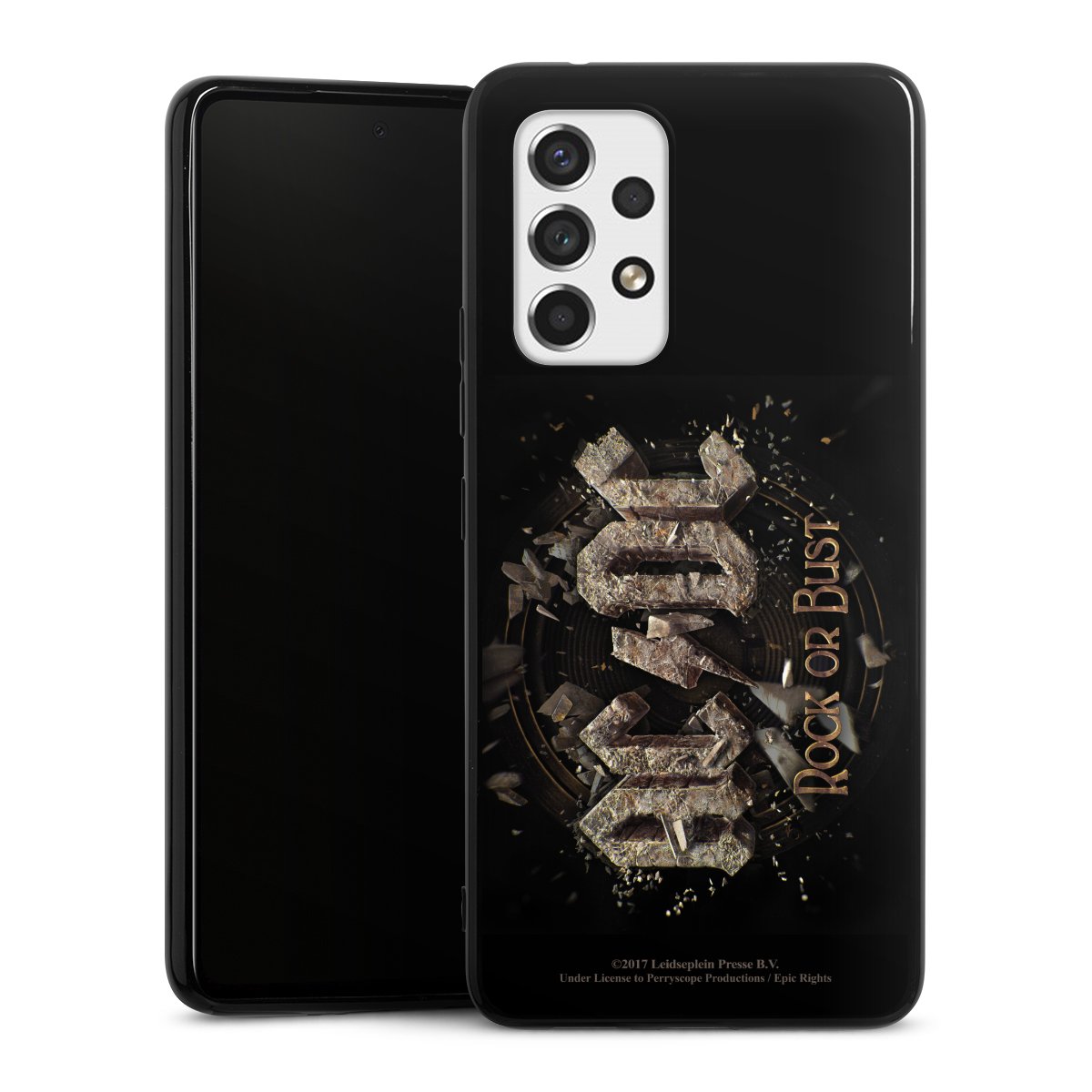 Galaxy A53 5G Handy Silikon Hülle Case schwarz Handyhülle Acdc Official Licensed Product Rock Or Bust