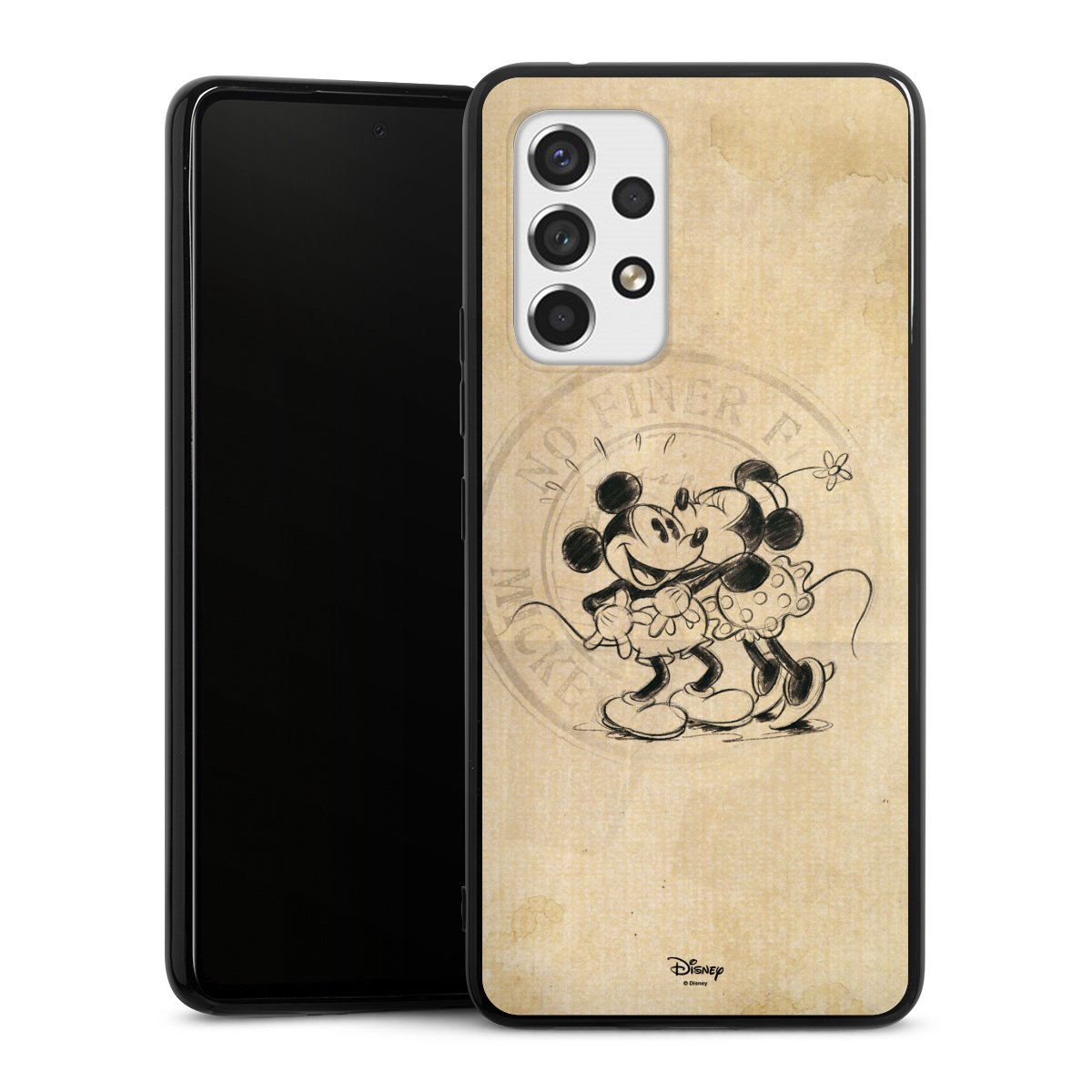 Galaxy A53 5G Handy Silikon Hülle Case schwarz Handyhülle Mickey Mouse Vintage Minnie Mouse