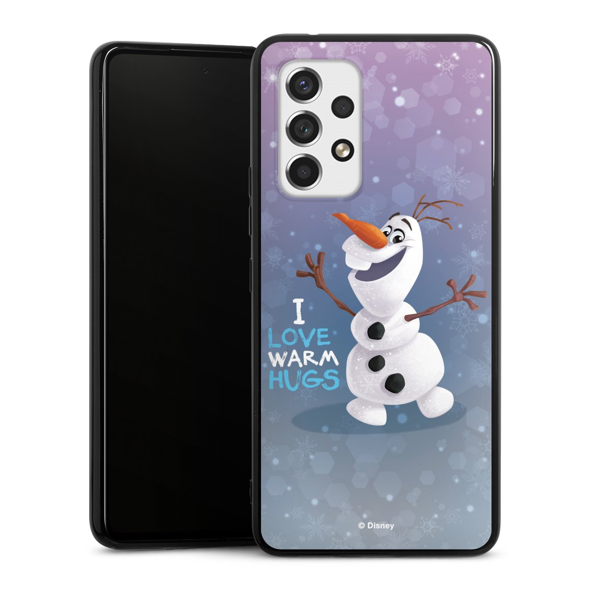 Galaxy A53 5G Handy Silikon Hülle Case schwarz Handyhülle Frozen Frozen Olaf Official Licensed Product