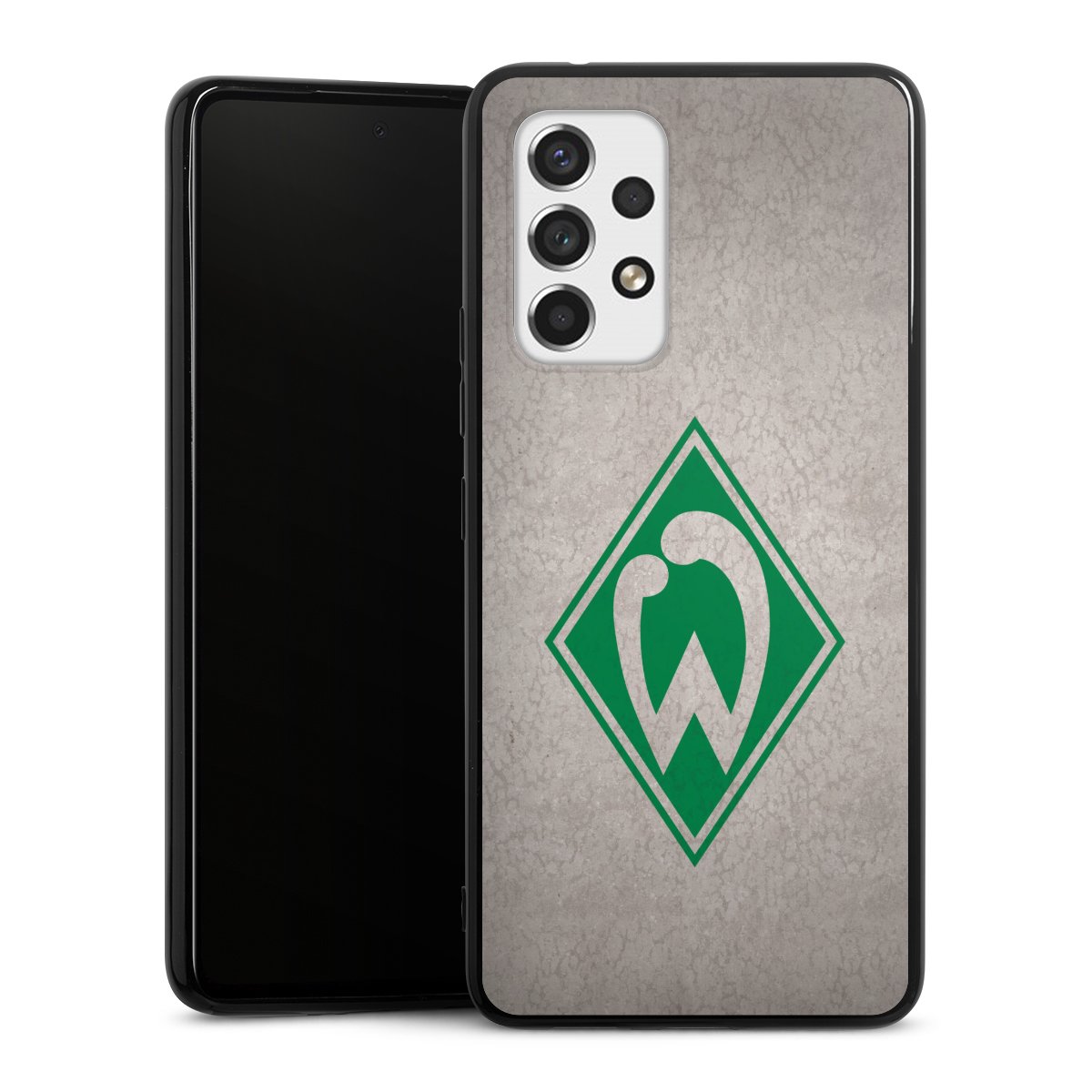 Galaxy A53 5G Handy Silikon Hülle Case schwarz Handyhülle Sv Werder Bremen Concrete Official Licensed Product