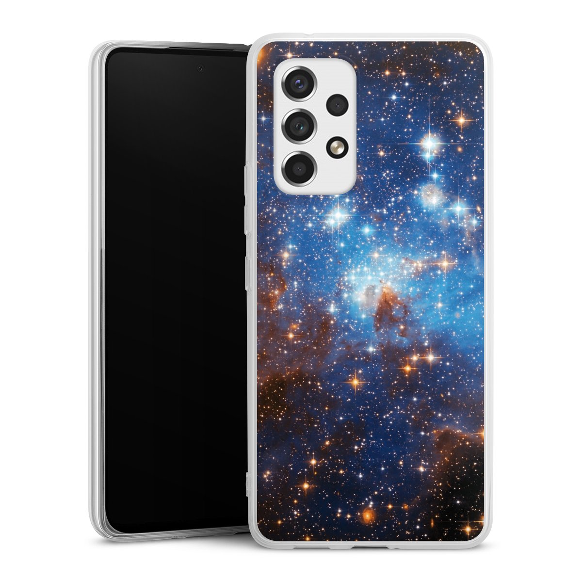 Galaxy A53 5G Handy Silikon Hülle Case transparent Handyhülle Star Weltall Galaxy Silikon Case