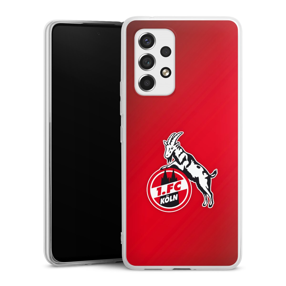 Galaxy A53 5G Handy Silikon Hülle Case transparent Handyhülle Official Licensed Product Effzeh 1. Fc Köln Silikon Case