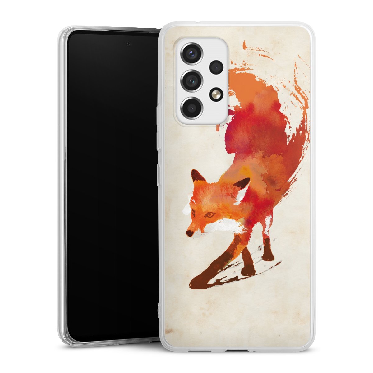 Galaxy A53 5G Handy Silikon Hülle Case transparent Handyhülle Fox Graphic Silikon Case