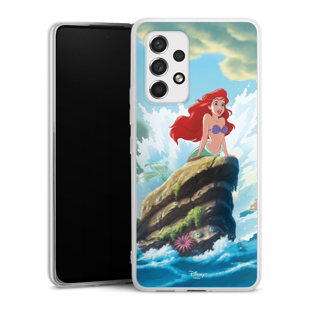 Galaxy A53 5G Handy Silikon Hülle Case transparent Handyhülle Mermaid Arielle Die Meerjungfrau Official Licensed Product Silikon Case