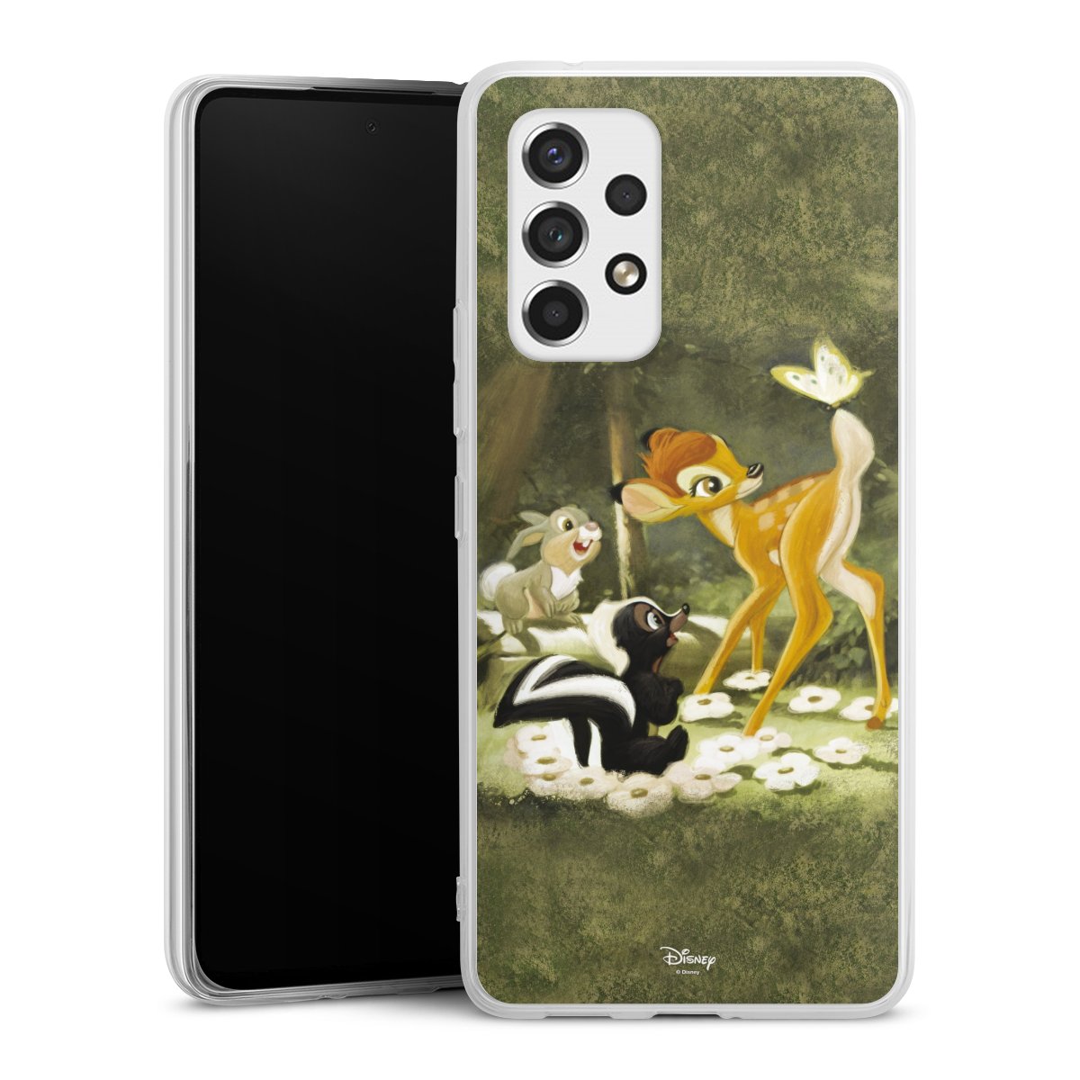 Galaxy A53 5G Handy Silikon Hülle Case transparent Handyhülle Disney Official Licensed Product Bambi Silikon Case