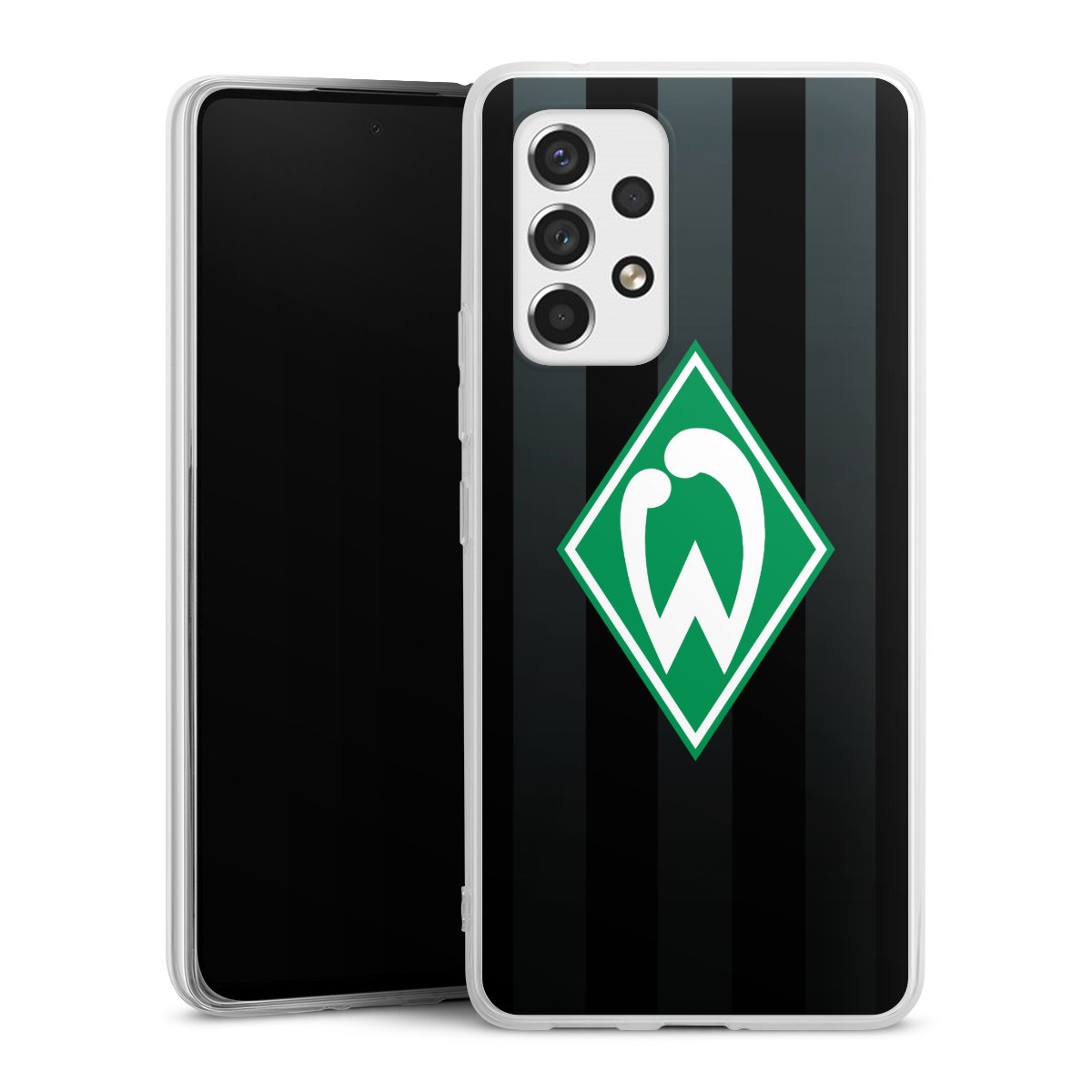 Galaxy A53 5G Handy Silikon Hülle Case transparent Handyhülle Stripes Sv Werder Bremen Official Licensed Product Silikon Case