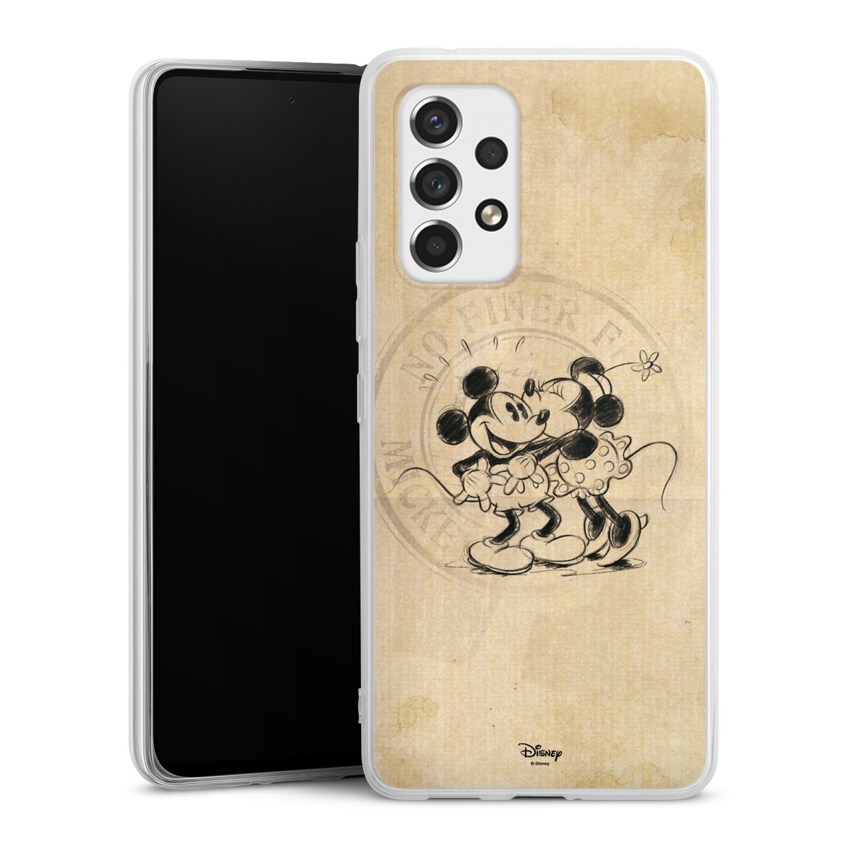 Galaxy A53 5G Handy Silikon Hülle Case transparent Handyhülle Mickey Mouse Vintage Minnie Mouse Silikon Case