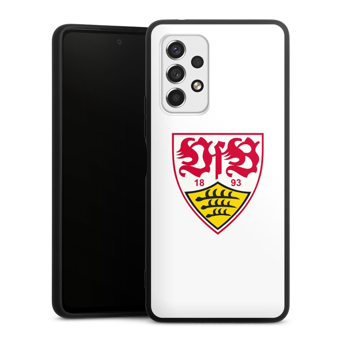 Galaxy A53 5G Handy Premium Silikon Hülle Handyhülle schwarz Case Logo Official Licensed Product Vfb Stuttgart Silikon Premium Case