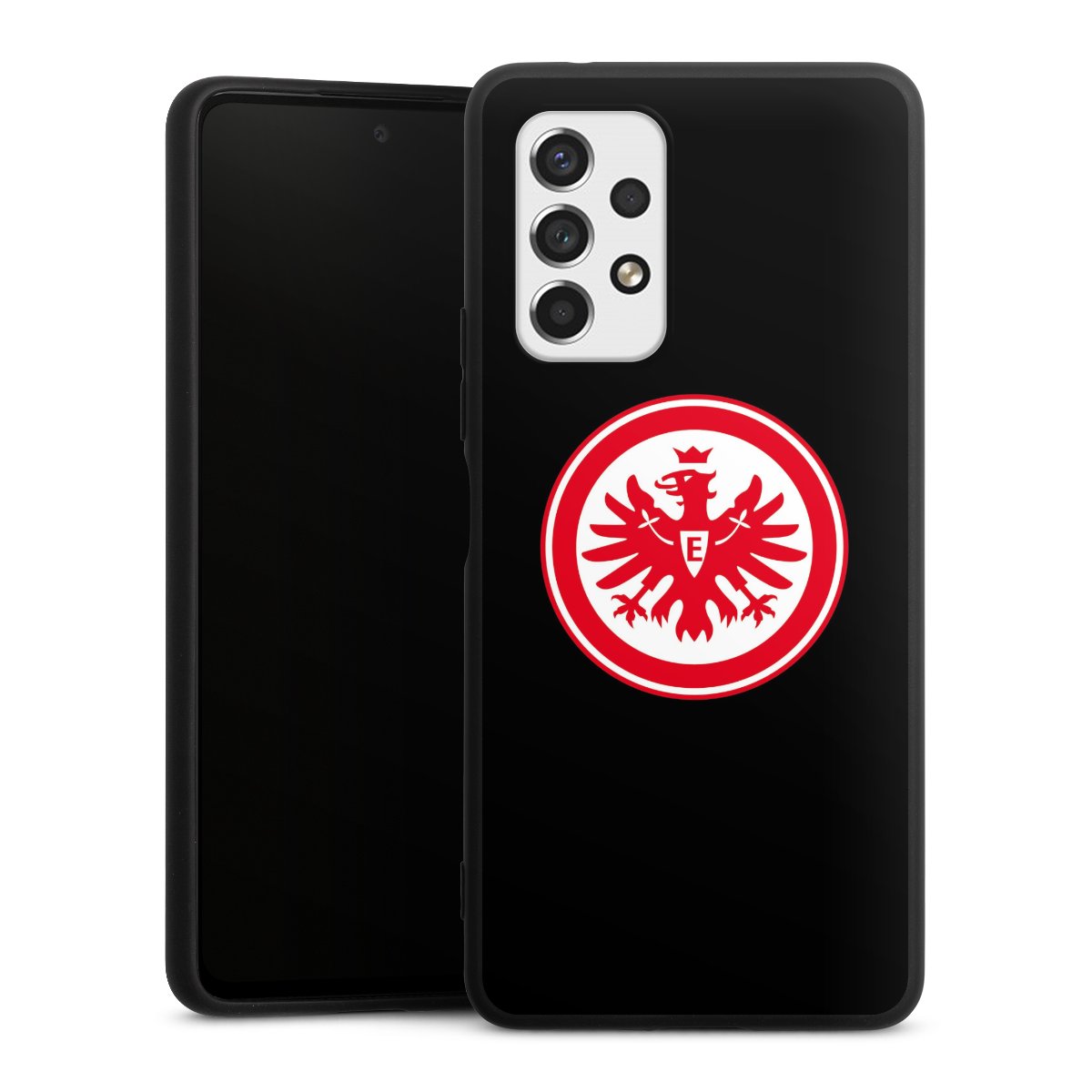 Galaxy A53 5G Handy Premium Silikon Hülle Handyhülle schwarz Case Eintracht Frankfurt Sge Eagle Silikon Premium Case