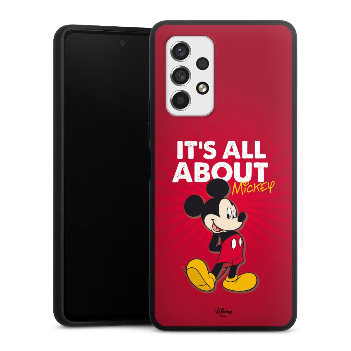 Galaxy A53 5G Handy Premium Silikon Hülle Handyhülle schwarz Case Mouse Disney Official Licensed Product Silikon Premium Case