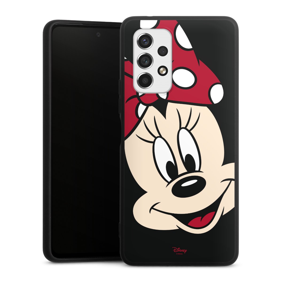 Galaxy A53 5G Handy Premium Silikon Hülle Handyhülle schwarz Case Minnie Mouse Official Licensed Product Disney Silikon Premium Case