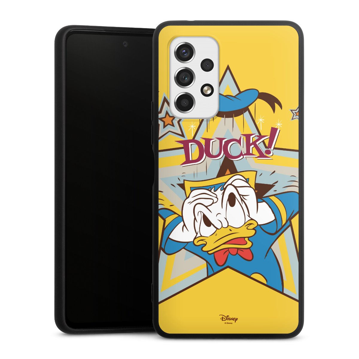 Galaxy A53 5G Handy Premium Silikon Hülle Handyhülle schwarz Case Official Licensed Product Donald Duck Disney Silikon Premium Case