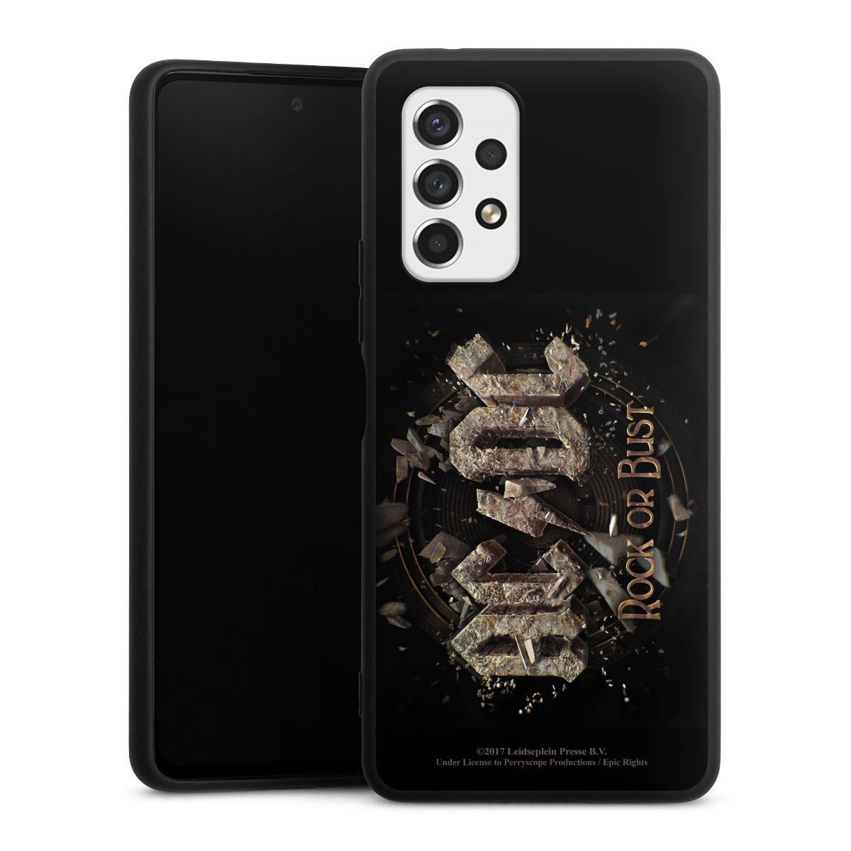 Galaxy A53 5G Handy Premium Silikon Hülle Handyhülle schwarz Case Acdc Official Licensed Product Rock Or Bust Silikon Premium Case