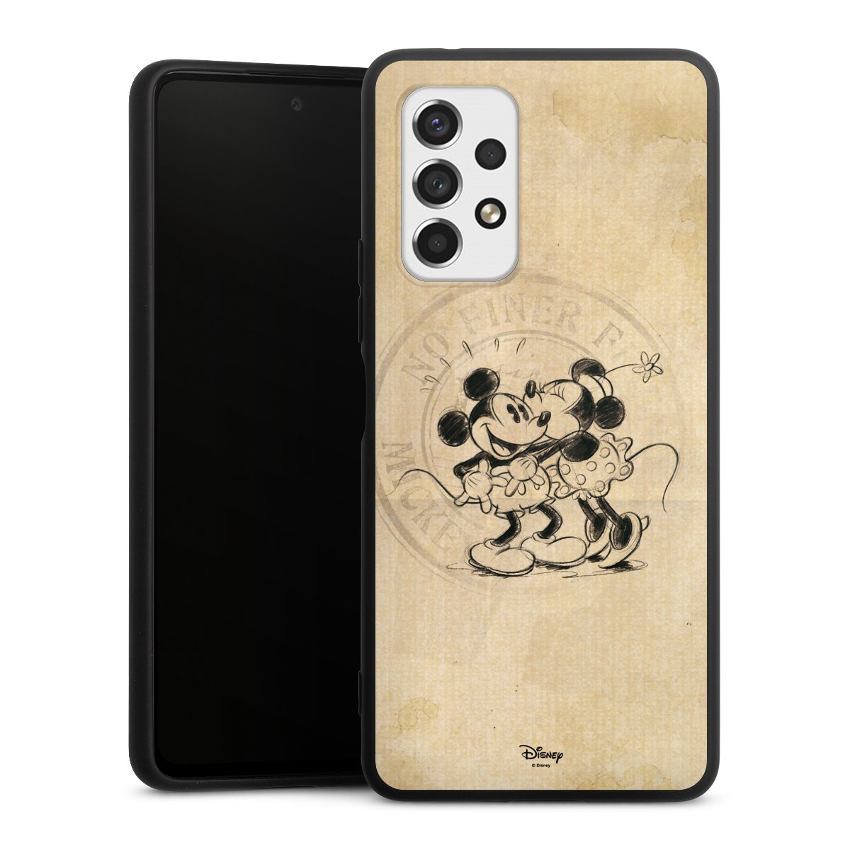 Galaxy A53 5G Handy Premium Silikon Hülle Handyhülle schwarz Case Mickey Mouse Vintage Minnie Mouse Silikon Premium Case