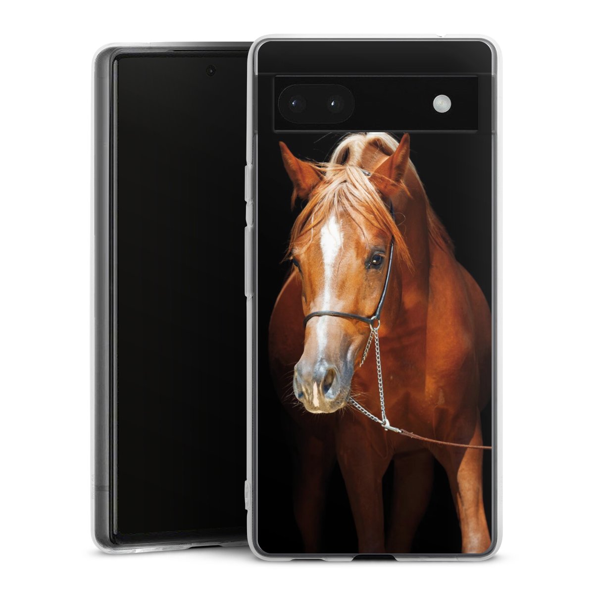 Google Pixel 6a Handy Silikon Hülle Case transparent Handyhülle Mare Horse Hobby Silikon Case