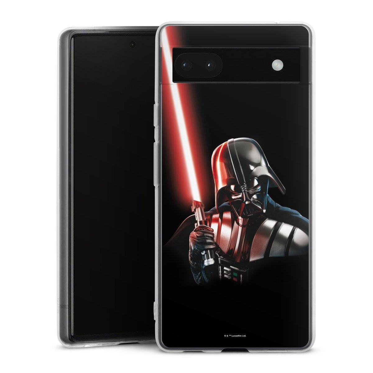 Google Pixel 6a Handy Silikon Hülle Case transparent Handyhülle Star Wars Merchandise Darth Vader Silikon Case