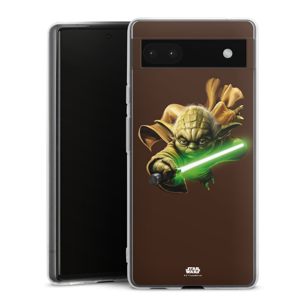 Google Pixel 6a Handy Silikon Hülle Case transparent Handyhülle Yoda Merchandise Star Wars Silikon Case