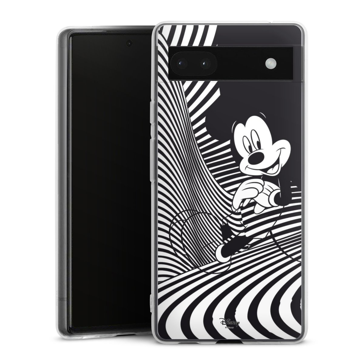 Google Pixel 6a Handy Silikon Hülle Case transparent Handyhülle Disney Official Licensed Product Mickey Mouse Silikon Case