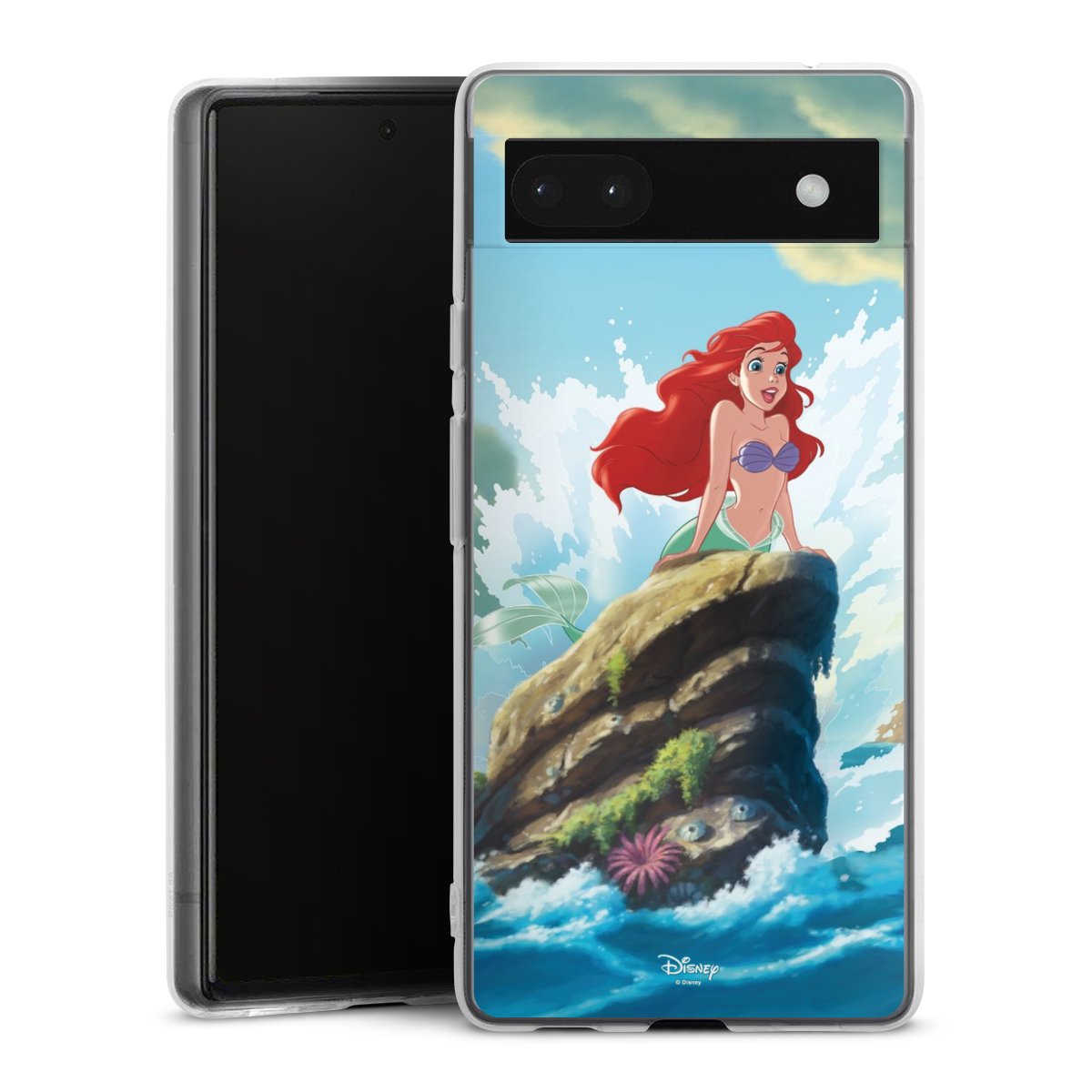 Google Pixel 6a Handy Silikon Hülle Case transparent Handyhülle Mermaid Arielle Die Meerjungfrau Official Licensed Product Silikon Case