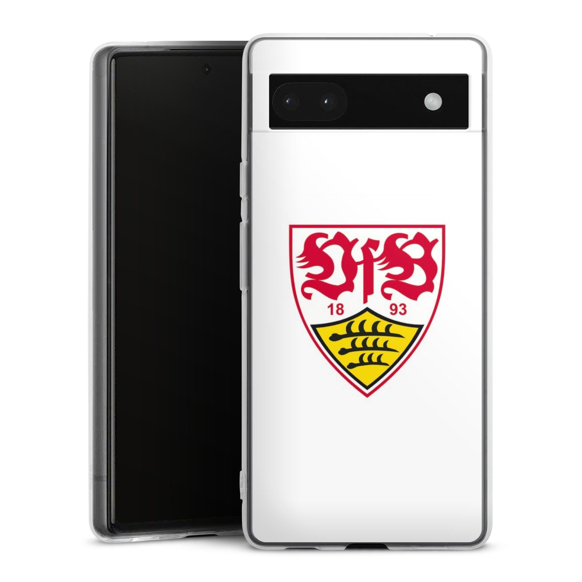 Google Pixel 6a Handy Silikon Hülle Case transparent Handyhülle Logo Official Licensed Product Vfb Stuttgart Silikon Case