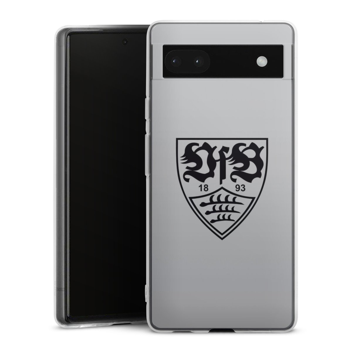 Google Pixel 6a Handy Silikon Hülle Case transparent Handyhülle Logo Vfb Stuttgart Official Licensed Product Silikon Case