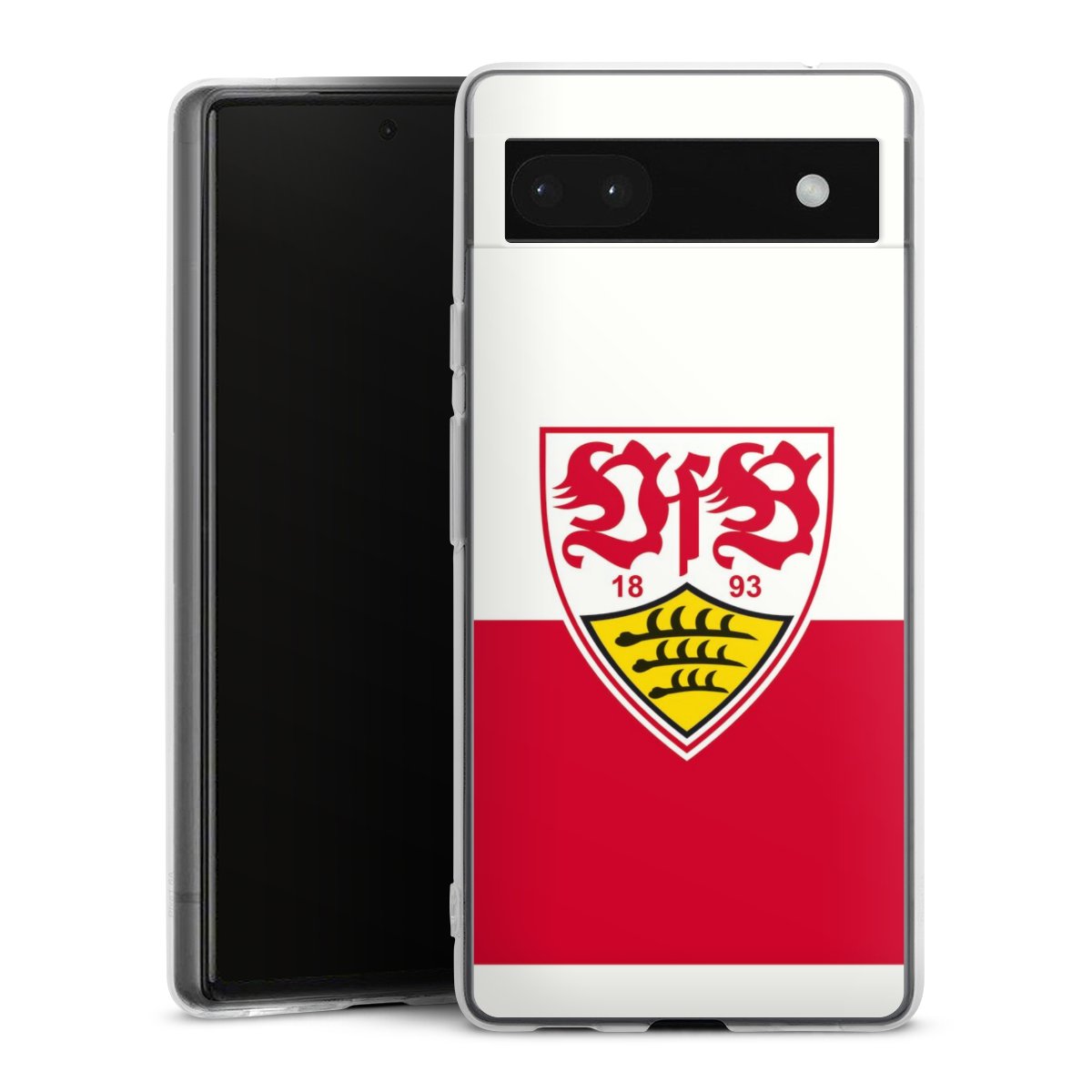 Google Pixel 6a Handy Silikon Hülle Case transparent Handyhülle Official Licensed Product Logo Vfb Stuttgart Silikon Case