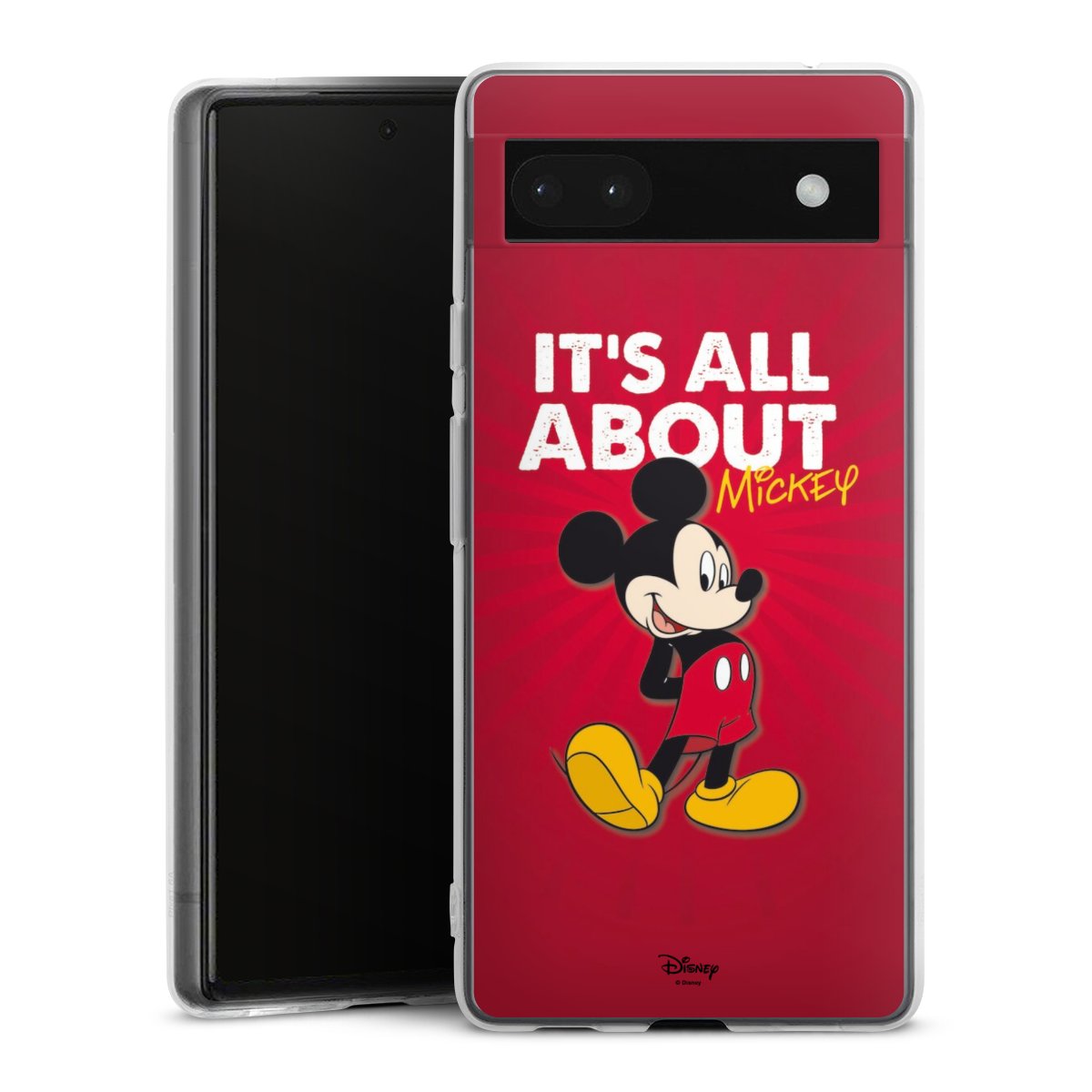 Google Pixel 6a Handy Silikon Hülle Case transparent Handyhülle Mouse Disney Official Licensed Product Silikon Case