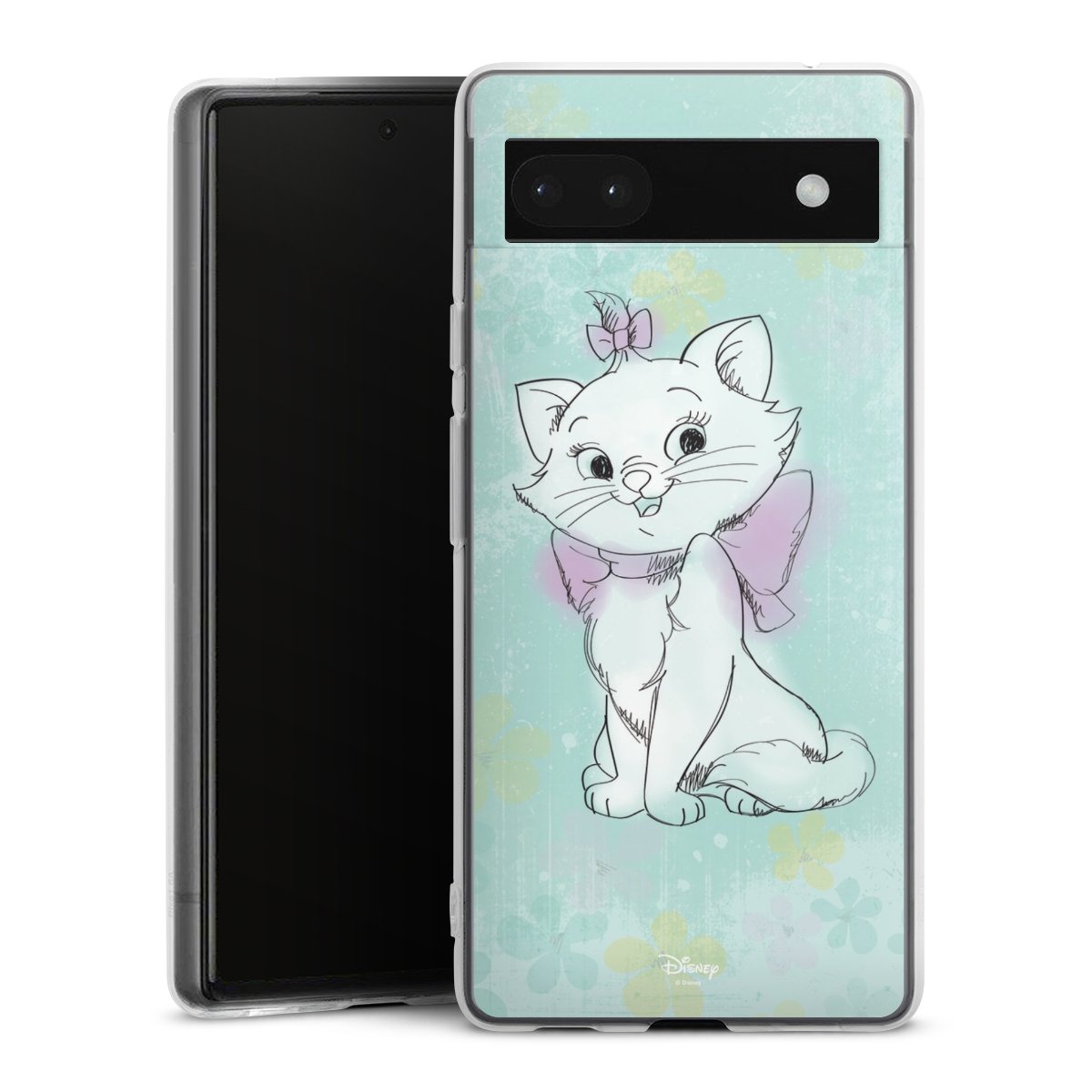 Google Pixel 6a Handy Silikon Hülle Case transparent Handyhülle Aristocats Mary Disney Official Licensed Product Silikon Case