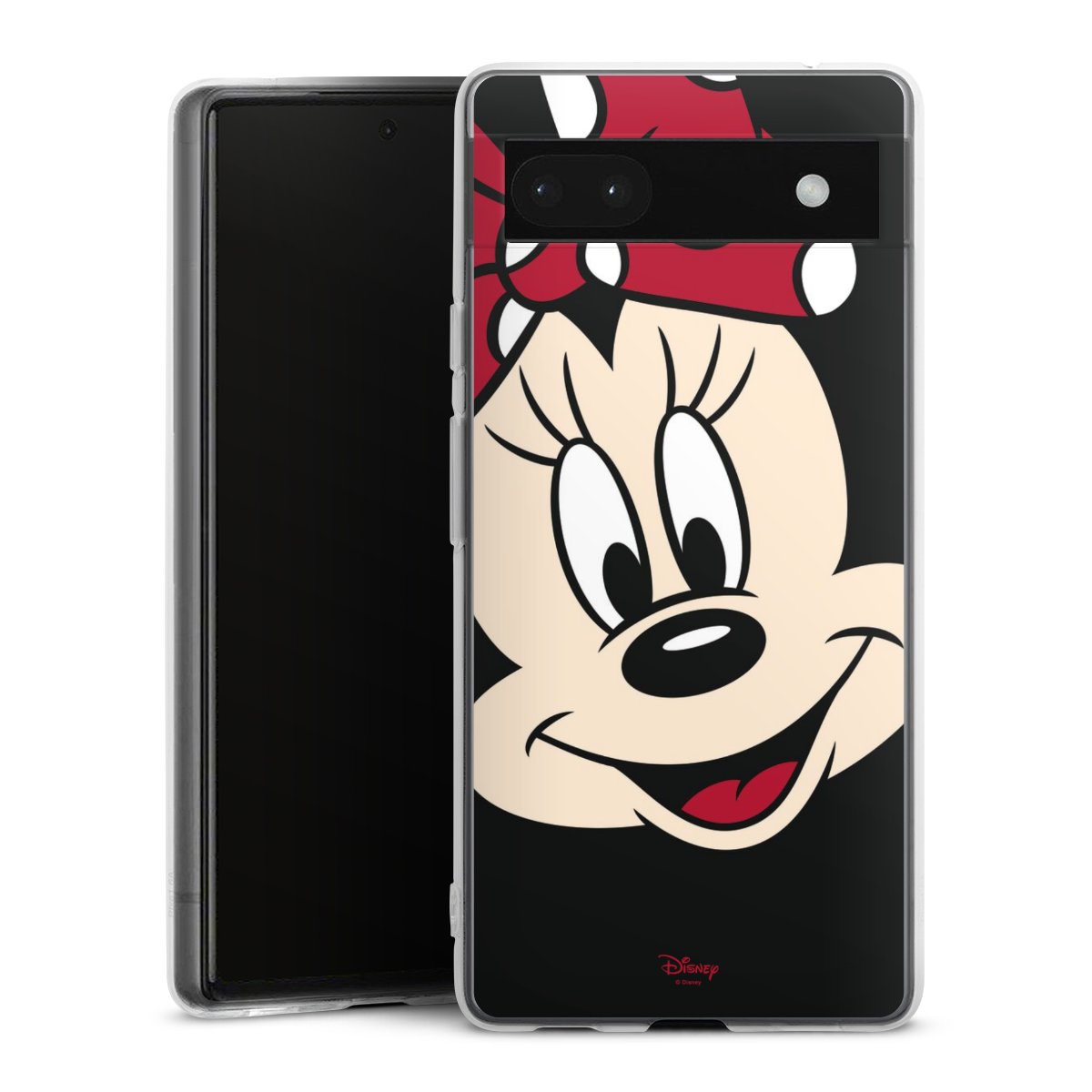 Google Pixel 6a Handy Silikon Hülle Case transparent Handyhülle Minnie Mouse Official Licensed Product Disney Silikon Case