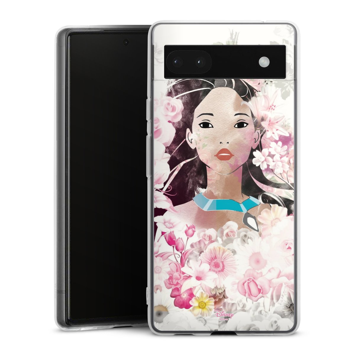 Google Pixel 6a Handy Silikon Hülle Case transparent Handyhülle Pocahontas Official Licensed Product Disney Silikon Case