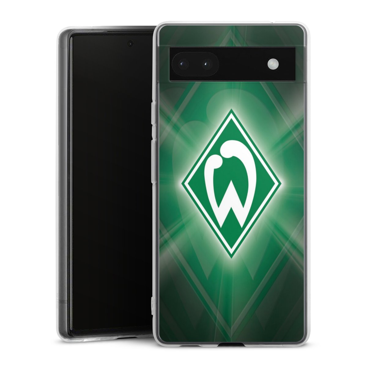 Google Pixel 6a Handy Silikon Hülle Case transparent Handyhülle Sv Werder Bremen Official Licensed Product Coat Of Arms Silikon Case