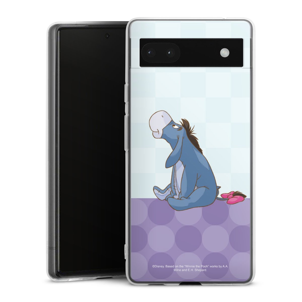 Google Pixel 6a Handy Silikon Hülle Case transparent Handyhülle Disney Donkey Winnie The Pooh Silikon Case