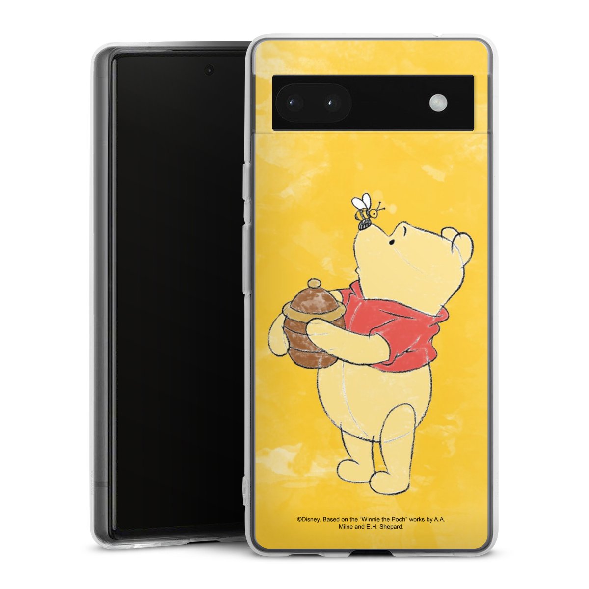 Google Pixel 6a Handy Silikon Hülle Case transparent Handyhülle Official Licensed Product Winnie The Pooh Disney Silikon Case