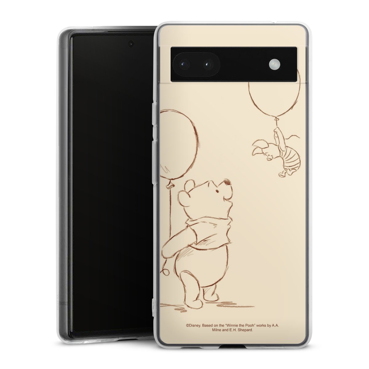 Google Pixel 6a Handy Silikon Hülle Case transparent Handyhülle Official Licensed Product Winnie The Pooh Disney Silikon Case