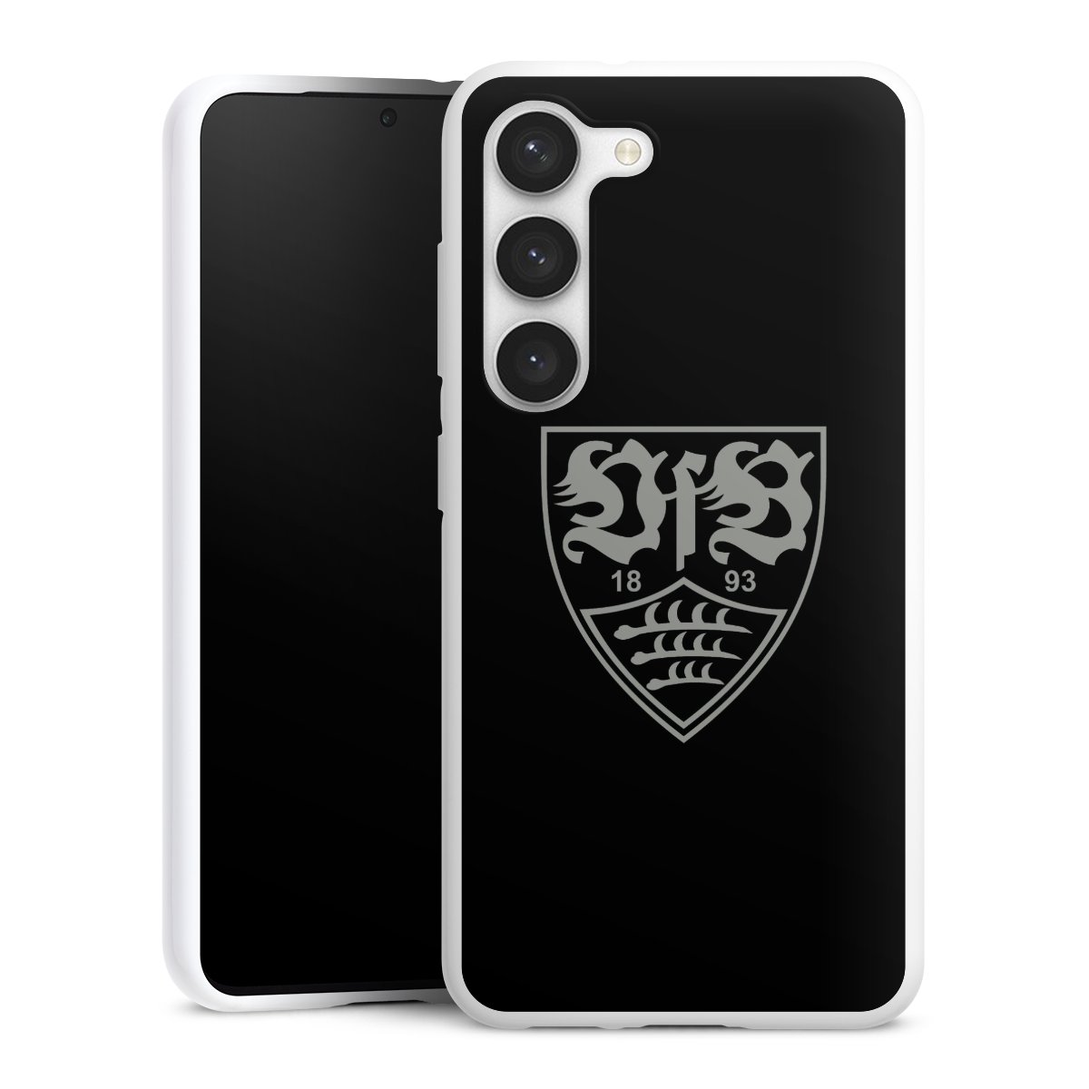 Galaxy S23 Handy Silikon Hülle Case weiß Handyhülle Official Licensed Product Vfb Stuttgart Silikon Case